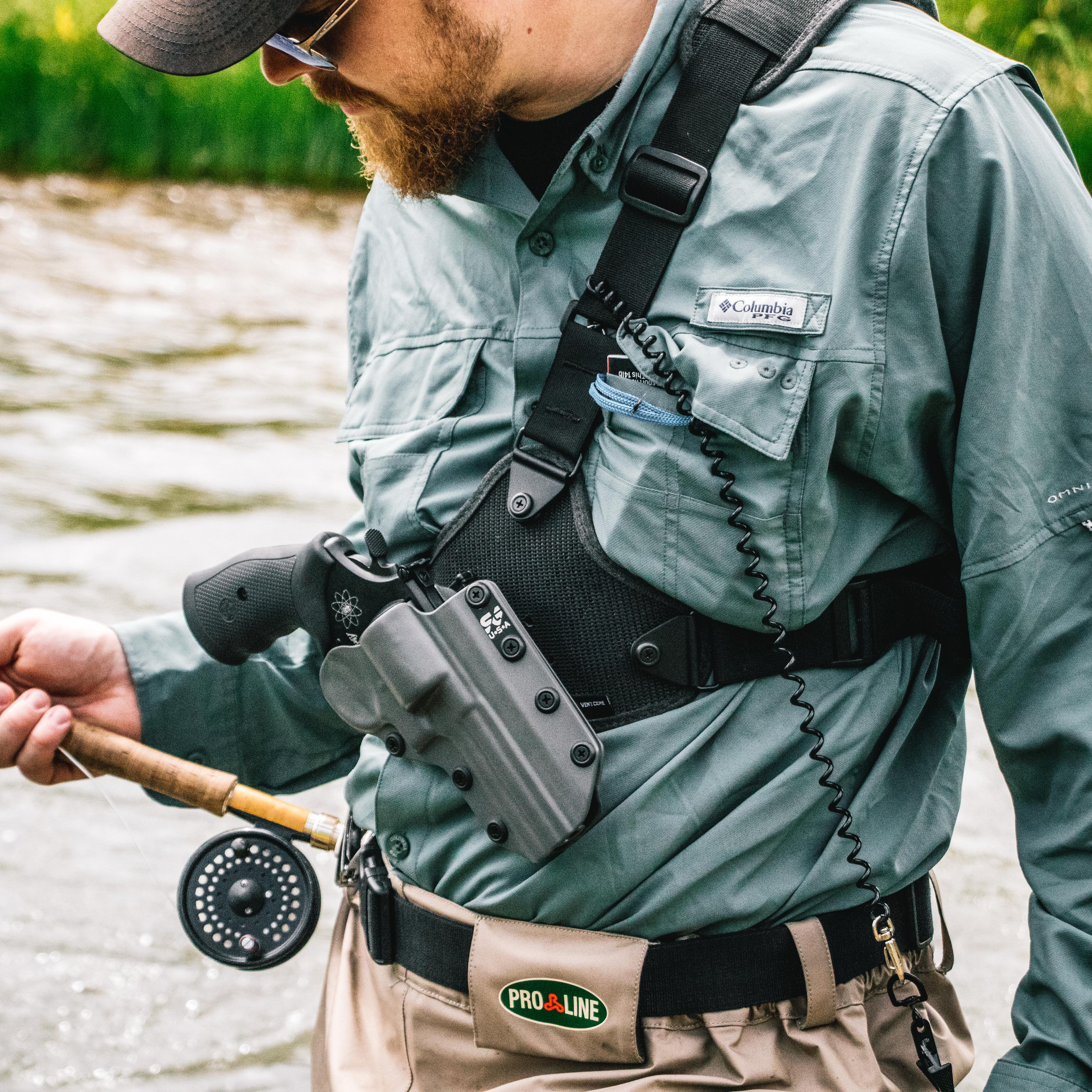 Fly Fishing with a Chest Holster - StealthGearUSA Chest Holster Review -  StealthGearUSA